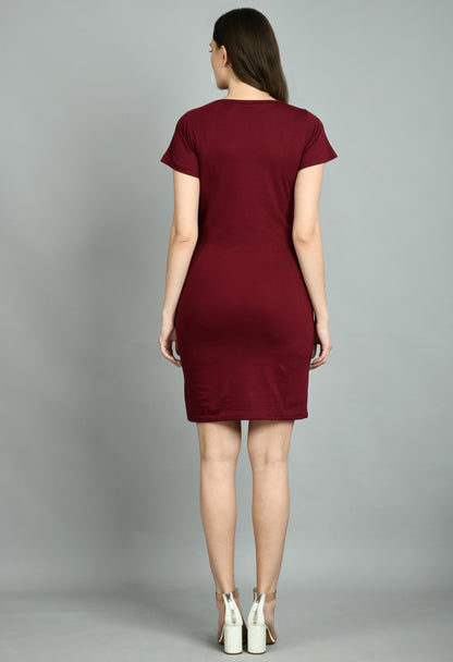 Aayu Women Long Time Slogan Dress