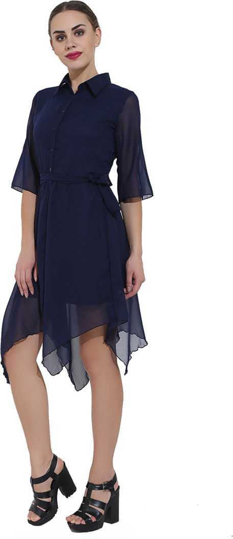 Women Shirt Blue Dress