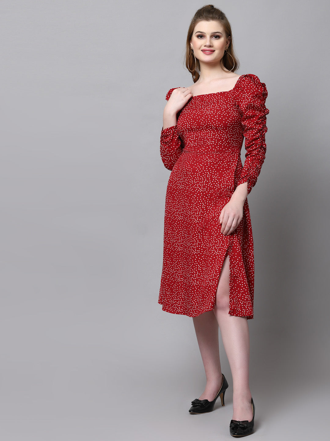 AAYU Women A-Line Red Dress