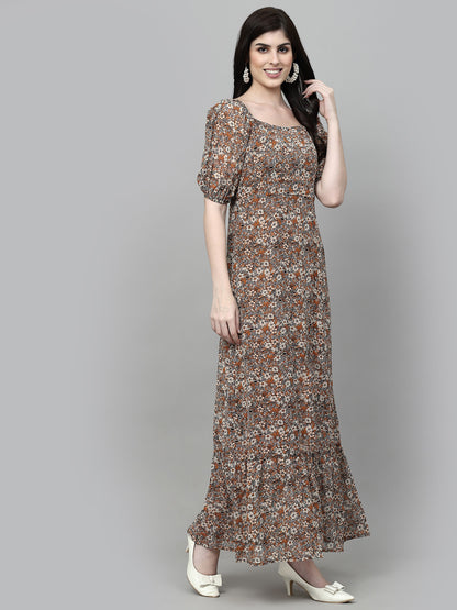 AAYU Women Fit and Flare Multicolor Dress
