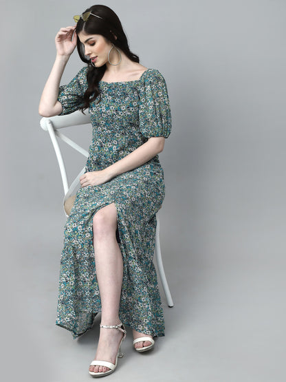 AAYU Women Fit and Flare Multicolor Dress