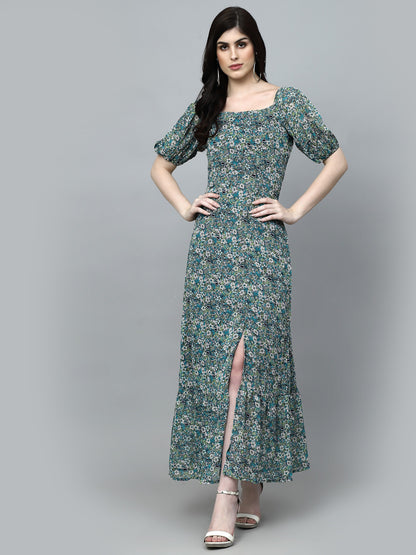 AAYU Women Fit and Flare Multicolor Dress