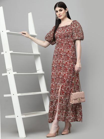 AAYU Women Fit and Flare Multicolor Dress