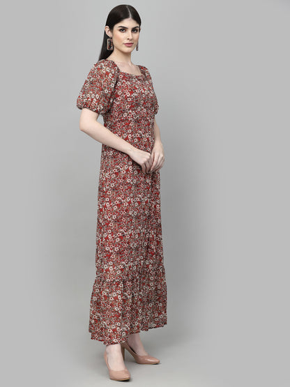 AAYU Women Fit and Flare Multicolor Dress