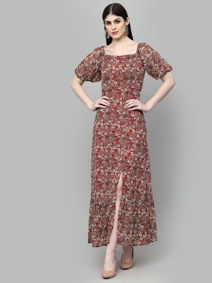 AAYU Women Fit and Flare Multicolor Dress