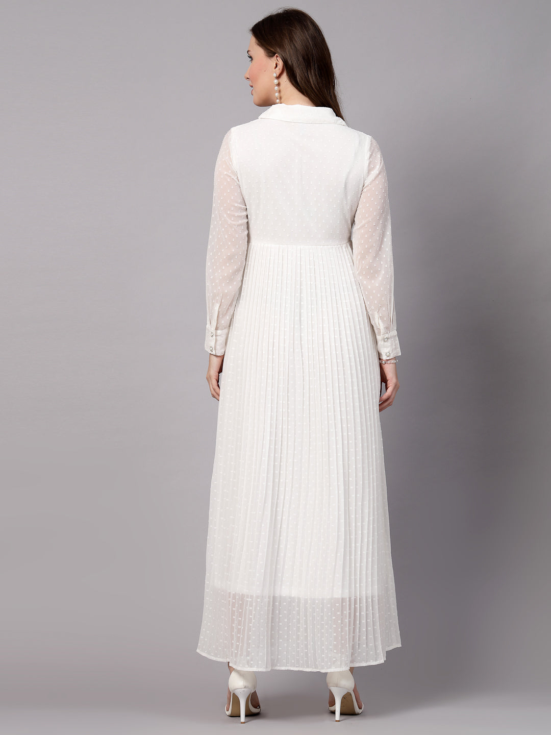 AAYU Women Fit and Flare White Dress Aayu Creation Pvt Ltd. AAYU Women Fit and Flare White Dress Aayu Creation Pvt Ltd.