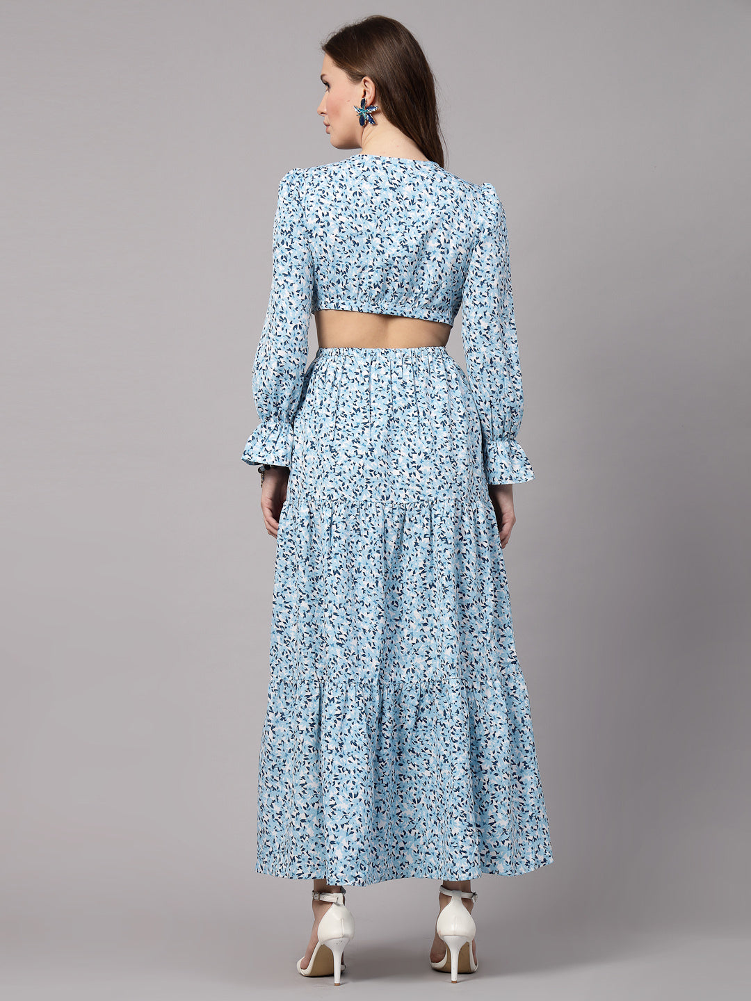 Stylish Fit and Flare Blue Dresses for Sale