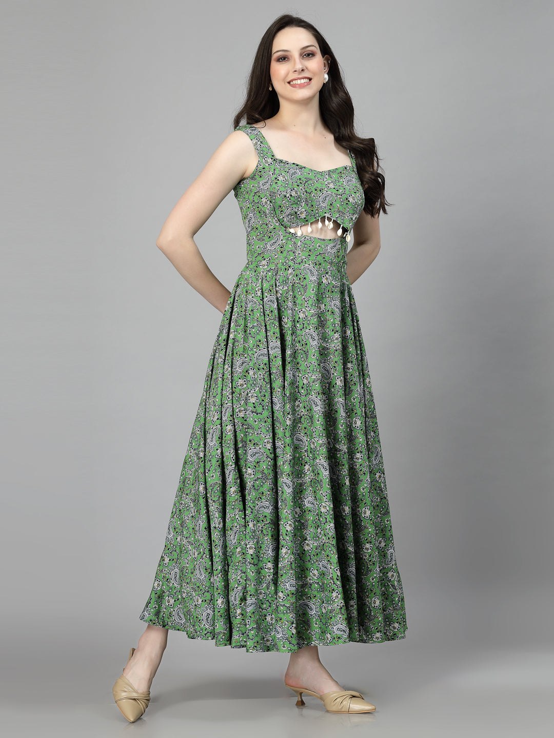 AAYU Women Fit & Flare Green color Dress