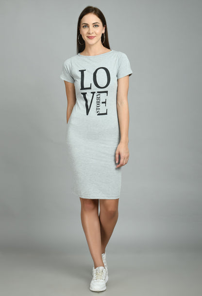 Aayu Women Love Story Printed Slogan Dress