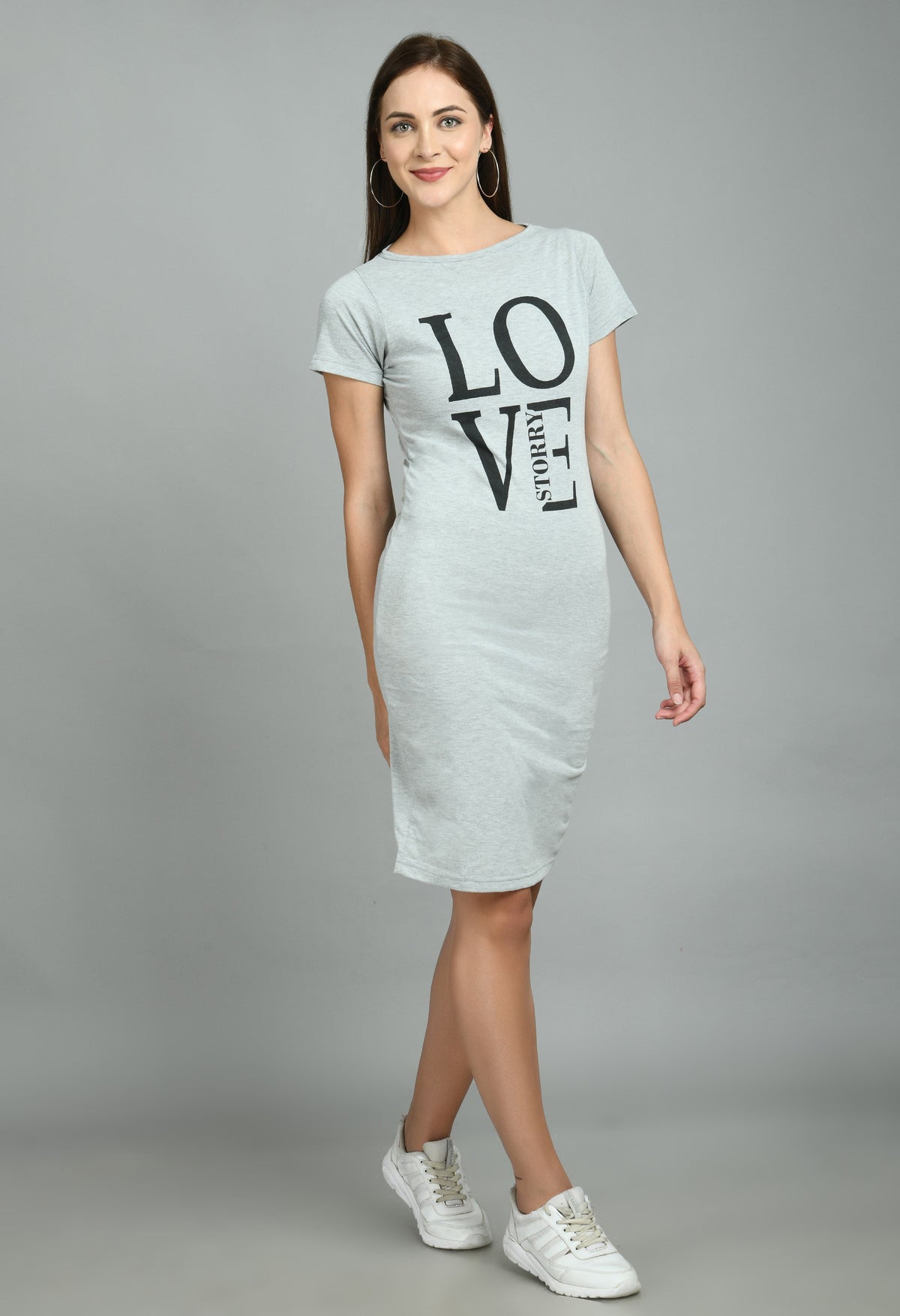 Aayu Women Love Story printed Slogan Dress