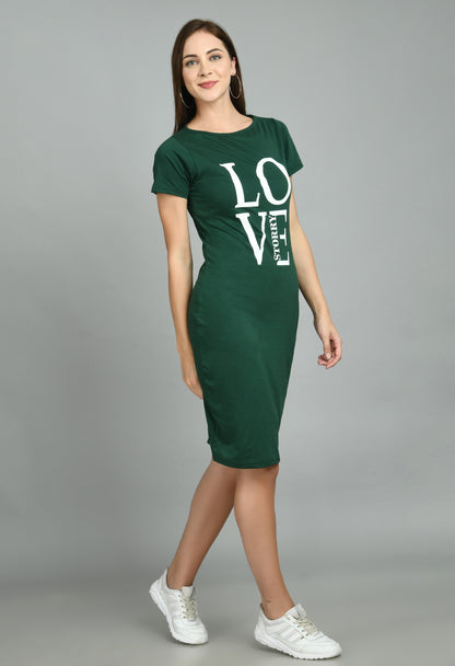 Aayu Women Love Story Printed Slogan Dress