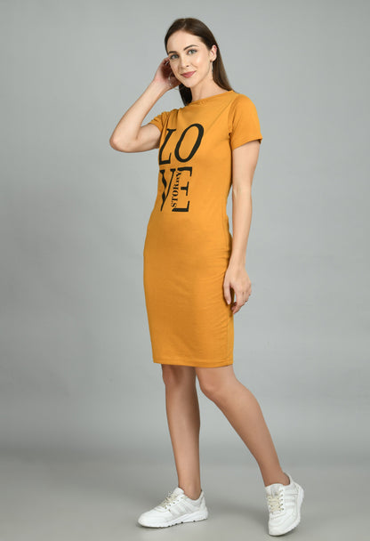 Aayu Women Love Story Printed Slogan Dress