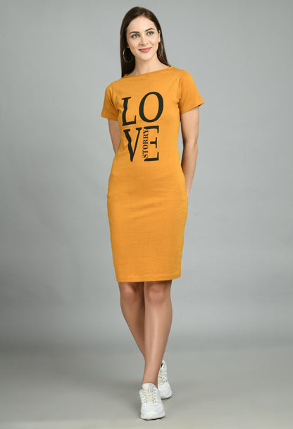 Aayu Women Love Story Printed Slogan Dress