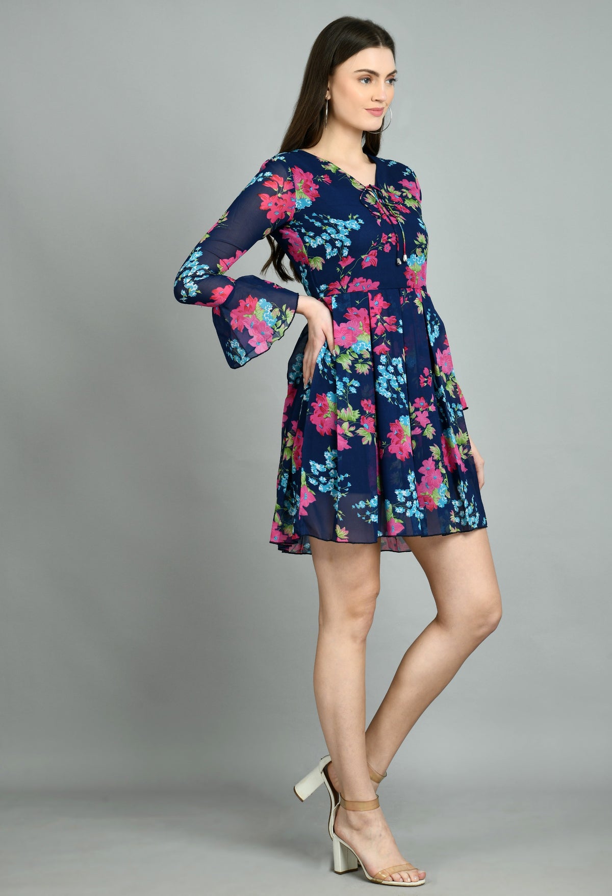 Women Skater Multicolor Dress