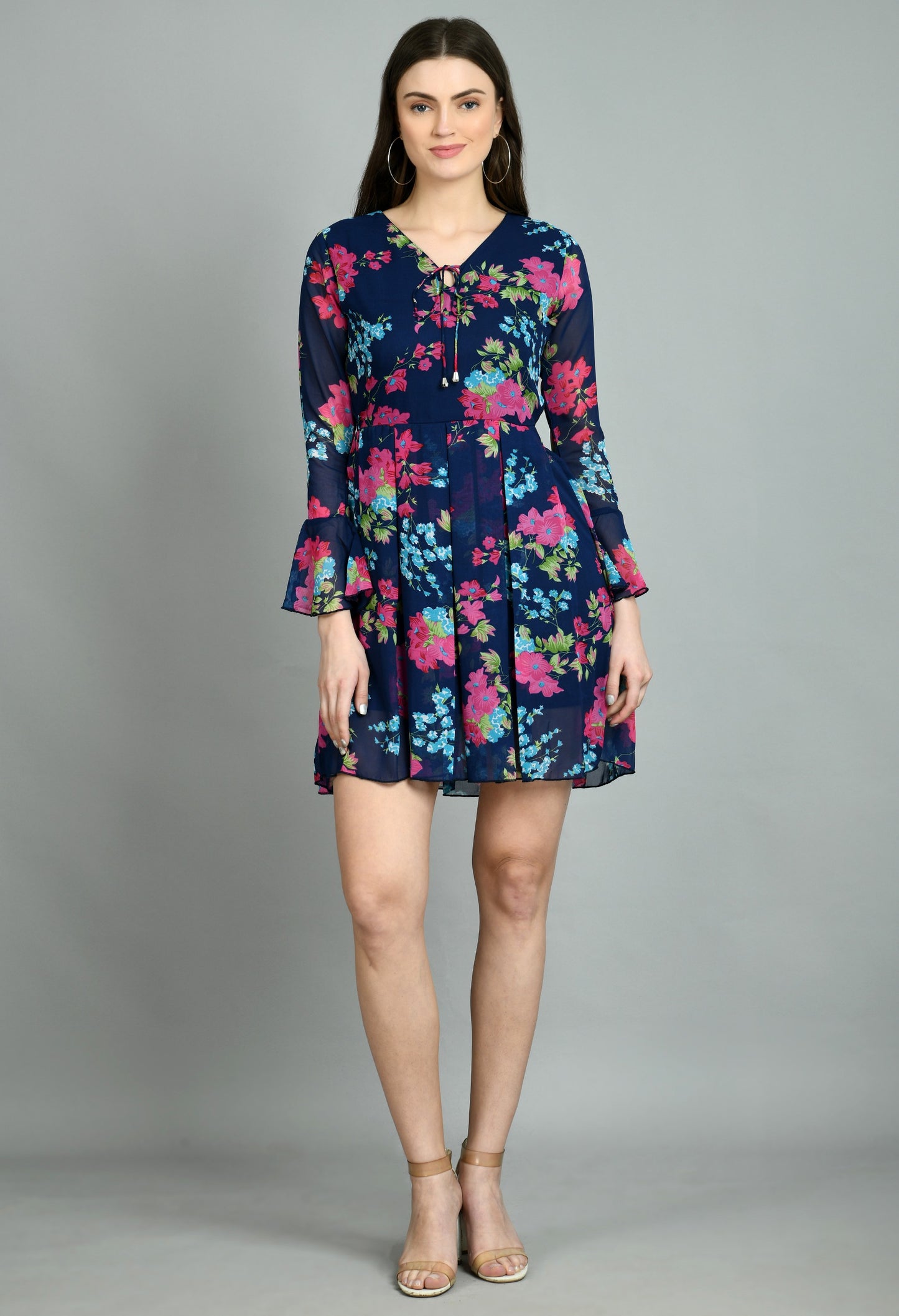 Women Skater Multicolor Dress