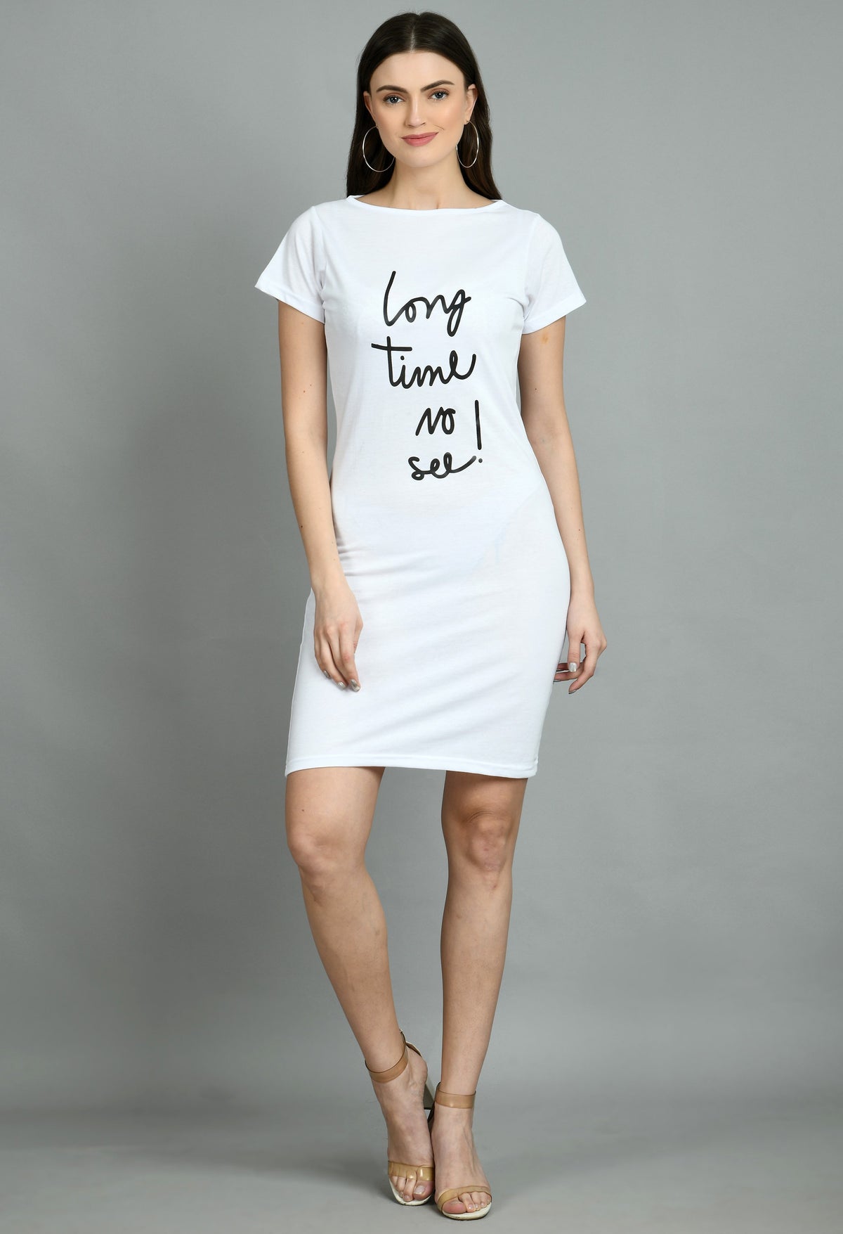 Aayu Women Long Time Slogan Dress