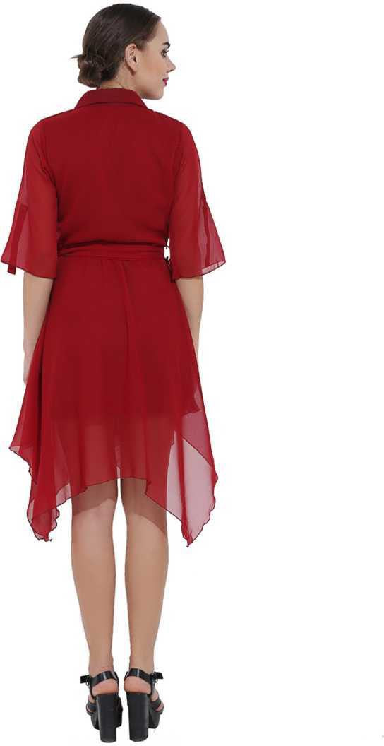 Women Shirt maroon Dress