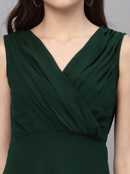 V-Neck Fit & Flare Dress