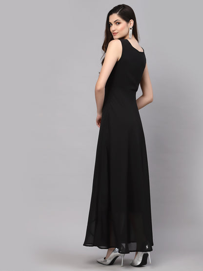 V-Neck Fit & Flare Dress
