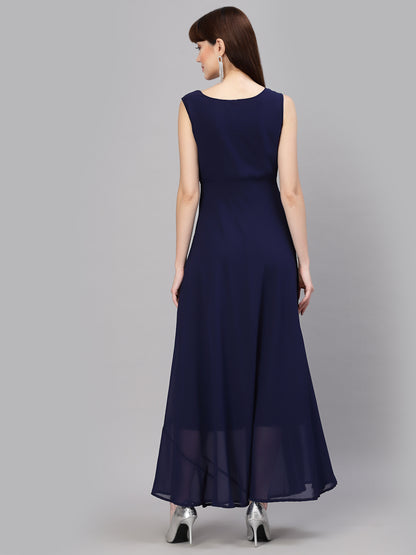 V-Neck Fit & Flare Dress