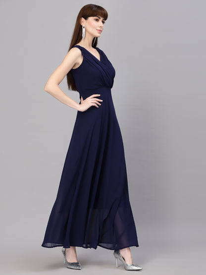 V-Neck Fit & Flare Dress