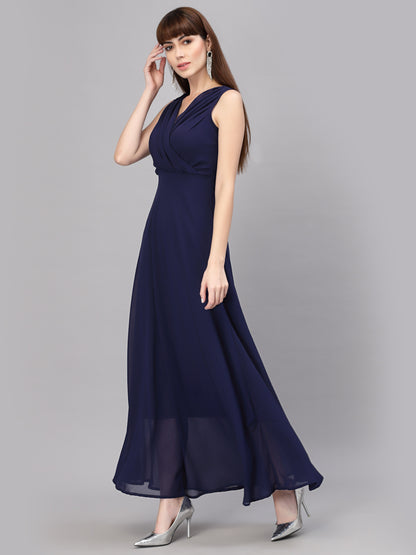 V-Neck Fit & Flare Dress