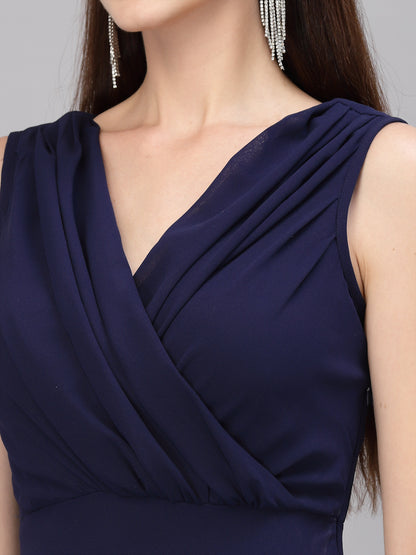 V-Neck Fit & Flare Dress