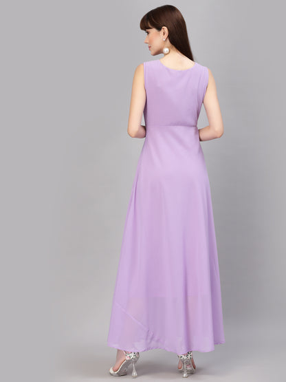 V-Neck Fit & Flare Dress