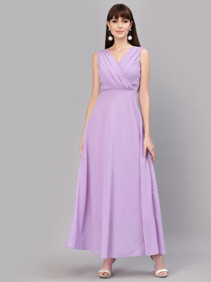 V-Neck Fit & Flare Dress