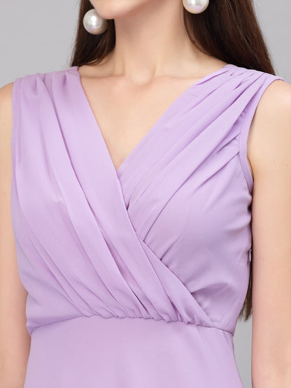 V-Neck Fit & Flare Dress