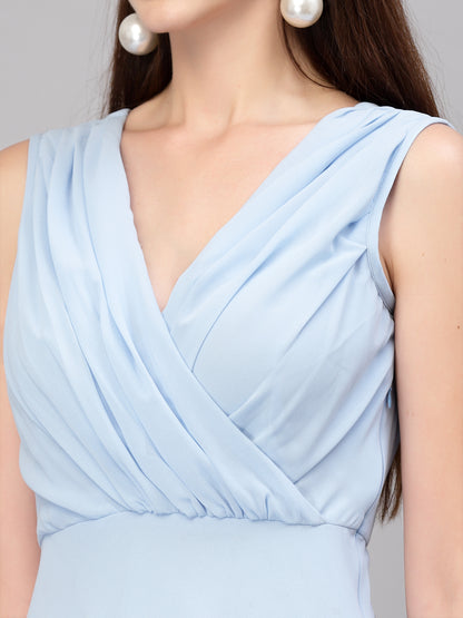V-Neck Fit & Flare Dress