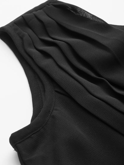 V-Neck Fit & Flare Dress