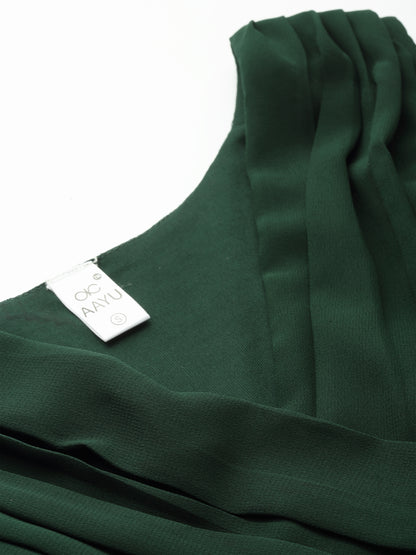 V-Neck Fit & Flare Dress