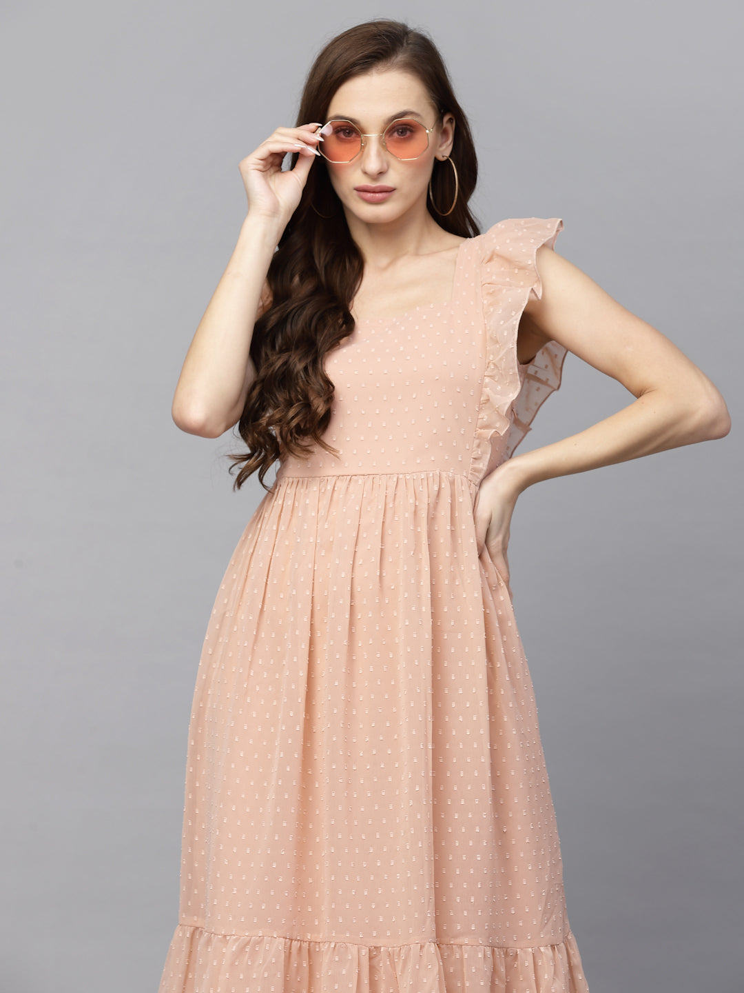 Polka-Dot Fit & Flare Dress