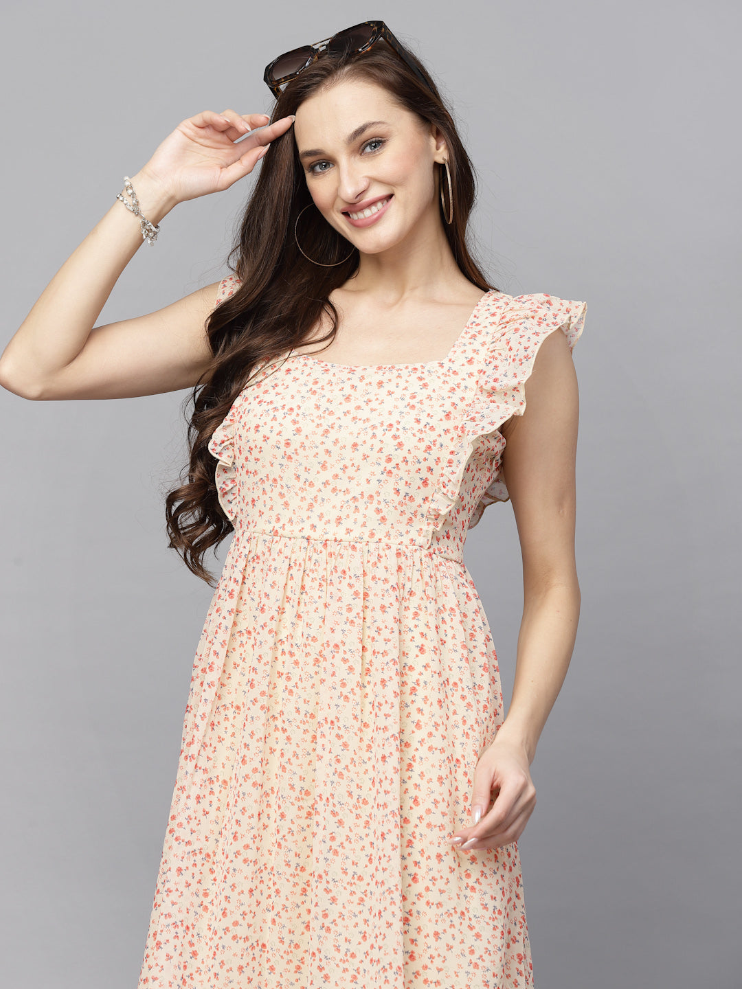 Polka-Dot Fit & Flare Dress