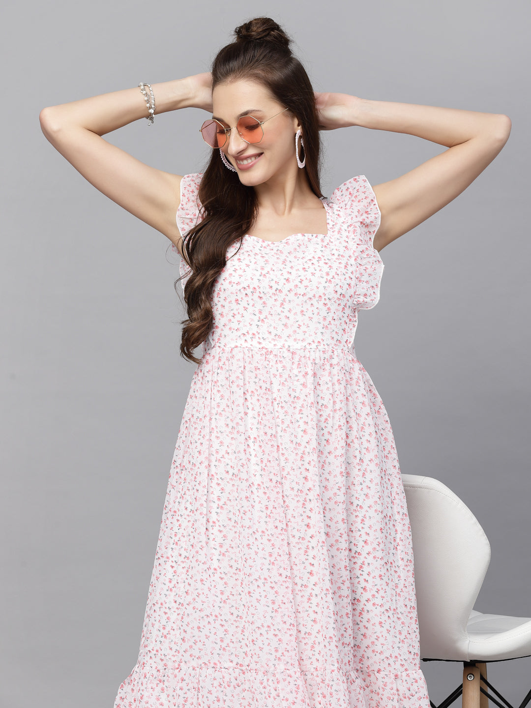 Polka-Dot Fit & Flare Dress